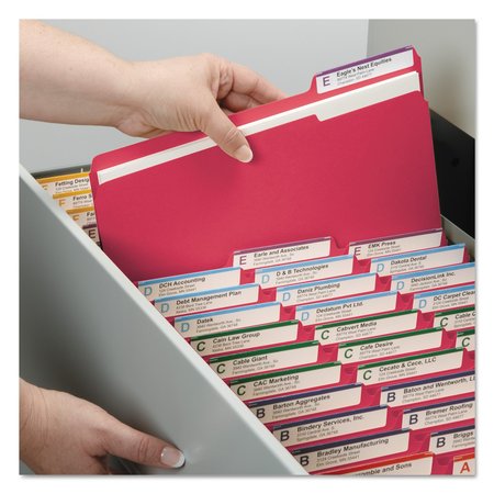 Smead Pressboard Folder, Bright Red, PK25 14936